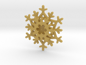 Layered Snowflake Pendant in Tan Fine Detail Plastic