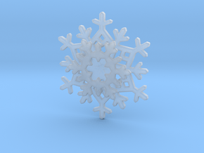 Layered Snowflake Pendant in Clear Ultra Fine Detail Plastic