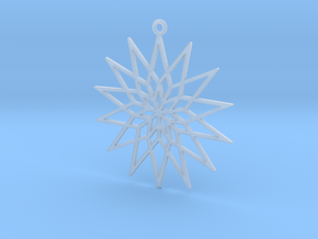 Christmas Star Ornament  in Clear Ultra Fine Detail Plastic