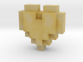 bitc Pixel Heart in Tan Fine Detail Plastic