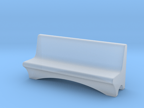 HO Scale Concrete Bench in Clear Ultra Fine Detail Plastic