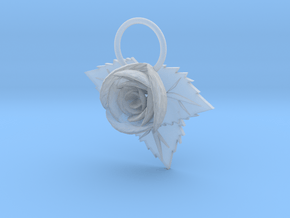 Rose in Clear Ultra Fine Detail Plastic