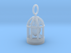Heart Cage in Clear Ultra Fine Detail Plastic
