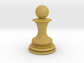 Chess Pawn in Tan Fine Detail Plastic