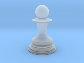 Chess Pawn in Clear Ultra Fine Detail Plastic