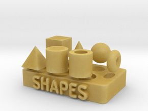 Collection of Primitive Shapes in Tan Fine Detail Plastic
