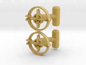 Compass Cufflinks, Part of the NEW Nautical Collec in Tan Fine Detail Plastic