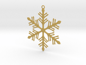 Ornament, Snowflake 002 in Tan Fine Detail Plastic