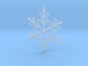 Ornament, Snowflake 002 in Clear Ultra Fine Detail Plastic