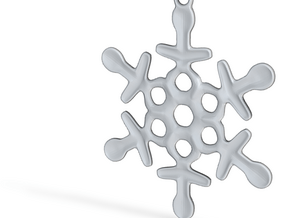 Ornament, Snowflake 003 in Clear Ultra Fine Detail Plastic