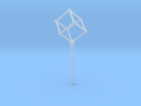 Cube bubble wand in Clear Ultra Fine Detail Plastic