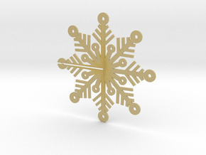 Snow Flake Flat, order two and they become 3D in Tan Fine Detail Plastic