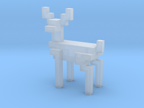 8bit reindeer with sharp corners in Clear Ultra Fine Detail Plastic