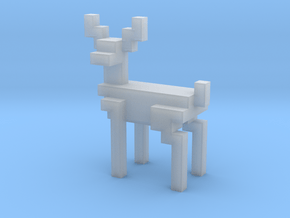 Big 8bit reindeer with sharp corners in Clear Ultra Fine Detail Plastic