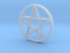 Pentagram (Pentacle) in Clear Ultra Fine Detail Plastic