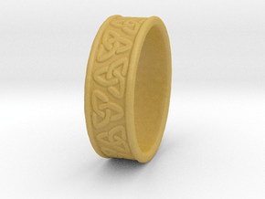 Celtic Ring 17.2mm in Tan Fine Detail Plastic