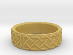 Celtic Knotwork Ring Small in Tan Fine Detail Plastic