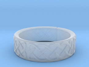 Celtic Knotwork Ring Small in Clear Ultra Fine Detail Plastic