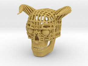 Skull of Devil in Tan Fine Detail Plastic