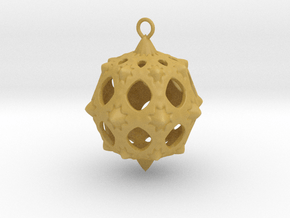 Christmas Bauble No.5 in Tan Fine Detail Plastic