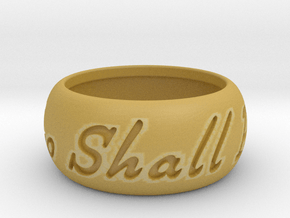 This Too Shall Pass ring size 8  in Tan Fine Detail Plastic