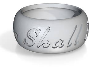 This Too Shall Pass ring size 8  in Clear Ultra Fine Detail Plastic