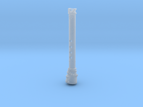 3D Printed Shakuhachi Dragon Flute in Clear Ultra Fine Detail Plastic