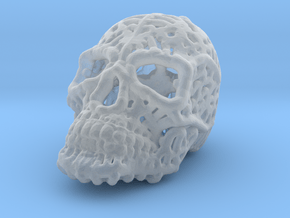 Filigree Sugar Skull Pendant 2 in Clear Ultra Fine Detail Plastic