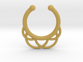 Faux Septum Ring - outer semicircles in Tan Fine Detail Plastic