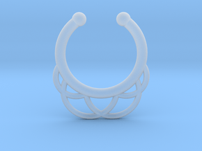 Faux Septum Ring - outer semicircles in Clear Ultra Fine Detail Plastic