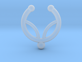 Faux septum ring - inner petal design in Clear Ultra Fine Detail Plastic