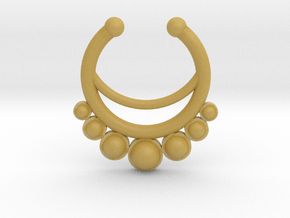 Faux Septum Ring - dropped stones in Tan Fine Detail Plastic
