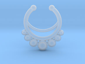 Faux Septum Ring - dropped stones in Clear Ultra Fine Detail Plastic
