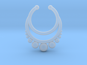 Septum dropped ring with spheres under in Clear Ultra Fine Detail Plastic