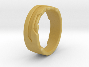 Ring Size Q in Tan Fine Detail Plastic