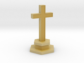 N Scale Cemetery Cross Center Piece 1:160 in Tan Fine Detail Plastic