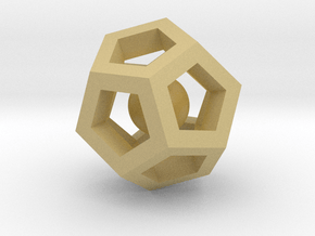 Dodecahedron Mini in Tan Fine Detail Plastic