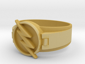 Reverse Flash Ring size 10 1/4 20mm  in Tan Fine Detail Plastic