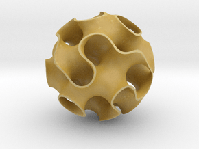 Small Gyroid in Tan Fine Detail Plastic