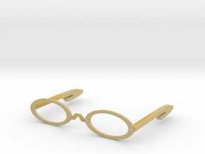 Glasses in Tan Fine Detail Plastic