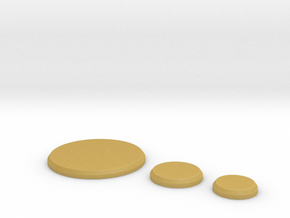 Bases 50mm 25mm 20mm in Tan Fine Detail Plastic