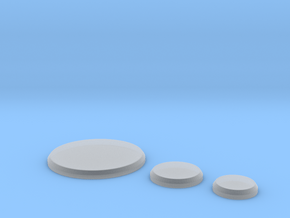 Bases 50mm 25mm 20mm in Clear Ultra Fine Detail Plastic