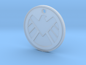 Shield Logo Necklace Replica in Clear Ultra Fine Detail Plastic