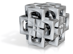 Fused Cubes smaller in Clear Ultra Fine Detail Plastic