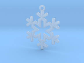 Ornament, Snowflake 004 in Clear Ultra Fine Detail Plastic
