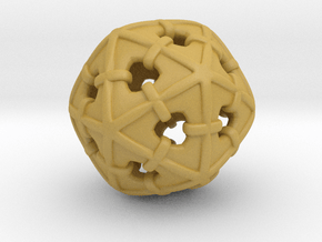 Wrapped Icosahedron in Tan Fine Detail Plastic