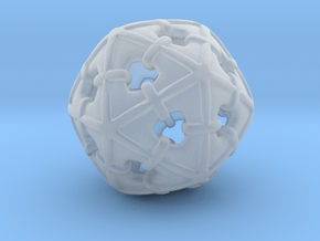 Wrapped Icosahedron in Clear Ultra Fine Detail Plastic