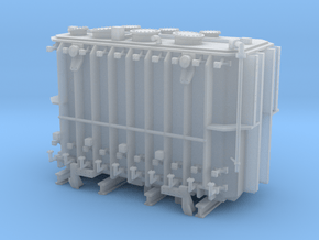 Transformer load Exactrail QTTX 2 trk well flat in Clear Ultra Fine Detail Plastic