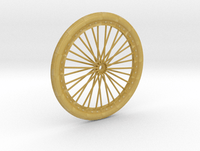 Bicycle wheel miniature in Tan Fine Detail Plastic