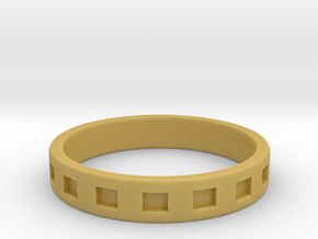 Simple Men's Ring - Size 10.25 in Tan Fine Detail Plastic